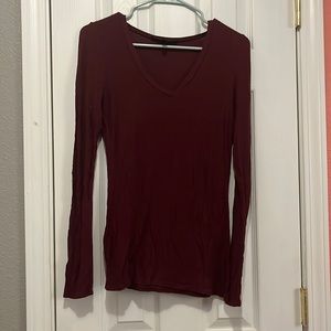 Maroon long sleeve shirt